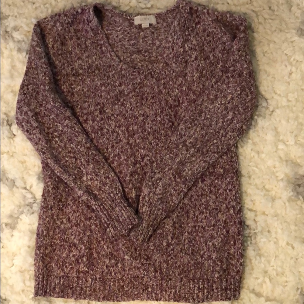 Loft Cozy Maroon Sweater
